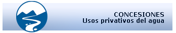 Enlace a página de Concesiones - Usos privativos del agua: Abre una nueva ventana