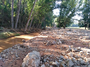 Imagen de mantenimiento en río Alfambra