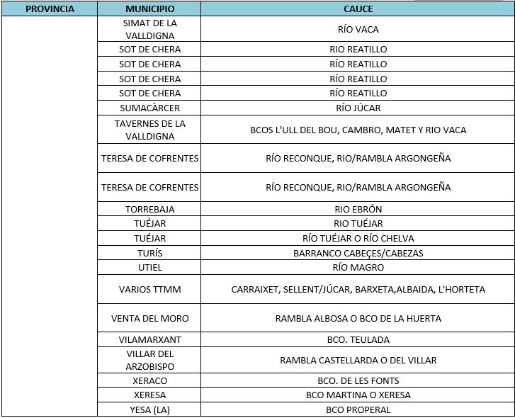 Tabla 8 con las autorizacines otorgadas