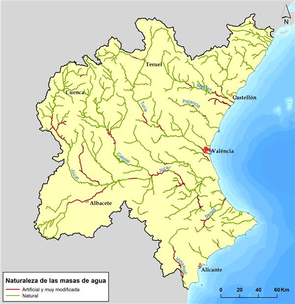 Mapa Rios Comunidad Valenciana Mapa Rios Comunidad Valenciana